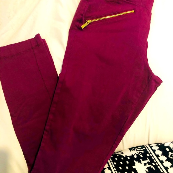 Vintage G by Guess Berry Magenta Skinny Pant Zipper Pocket Jean - Picture 2 of 6